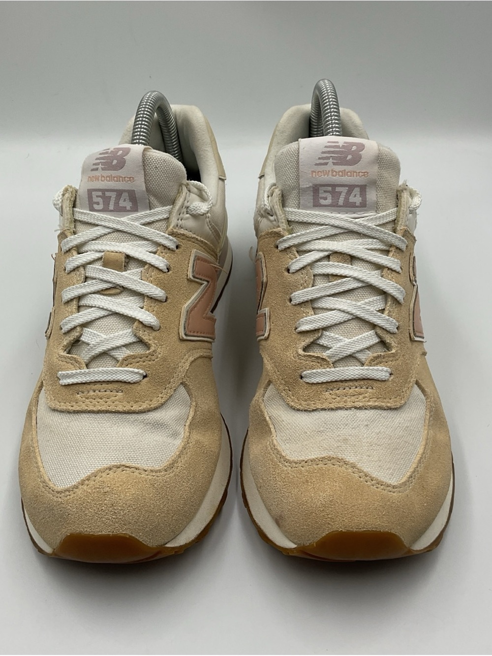New Balance 574 Beige Cream Low-Top Sneakers